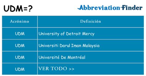 que significa udm ha.